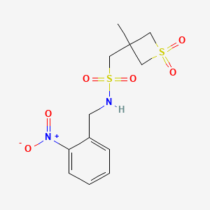 1-(3-methyl-1,1-dioxothietan-3-yl)-N-[(2-nitrophenyl)methyl]methanesulfonamide