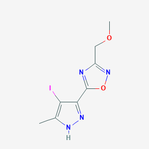 5-(4-iodo-5-methyl-1H-pyrazol-3-yl)-3-(methoxymethyl)-1,2,4-oxadiazole