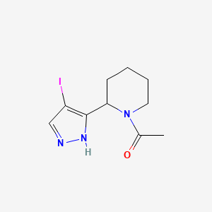 1-[2-(4-iodo-1H-pyrazol-5-yl)piperidin-1-yl]ethanone