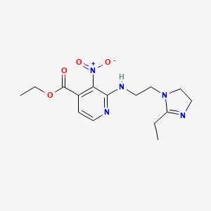 Ethyl 2-[2-(2-ethyl-4,5-dihydroimidazol-1-yl)ethylamino]-3-nitropyridine-4-carboxylate