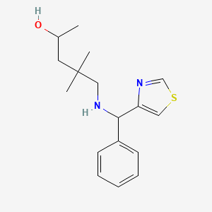 4,4-Dimethyl-5-[[phenyl(1,3-thiazol-4-yl)methyl]amino]pentan-2-ol