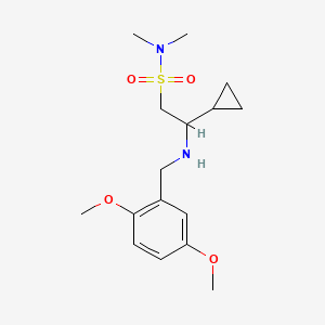 2-cyclopropyl-2-[(2,5-dimethoxyphenyl)methylamino]-N,N-dimethylethanesulfonamide