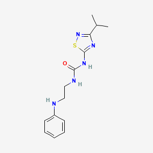 1-(2-Anilinoethyl)-3-(3-propan-2-yl-1,2,4-thiadiazol-5-yl)urea