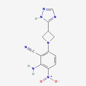 2-amino-3-nitro-6-[3-(1H-1,2,4-triazol-5-yl)azetidin-1-yl]benzonitrile