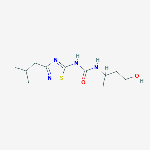 molecular formula C11H20N4O2S B7405926 1-(4-Hydroxybutan-2-yl)-3-[3-(2-methylpropyl)-1,2,4-thiadiazol-5-yl]urea 