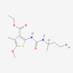 molecular formula C14H22N2O5S B7405927 Ethyl 2-(4-hydroxybutan-2-ylcarbamoylamino)-5-methoxy-4-methylthiophene-3-carboxylate 