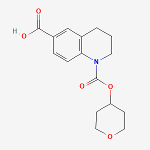 1-(oxan-4-yloxycarbonyl)-3,4-dihydro-2H-quinoline-6-carboxylic acid