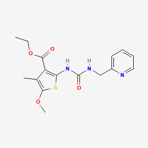 Ethyl 5-methoxy-4-methyl-2-(pyridin-2-ylmethylcarbamoylamino)thiophene-3-carboxylate