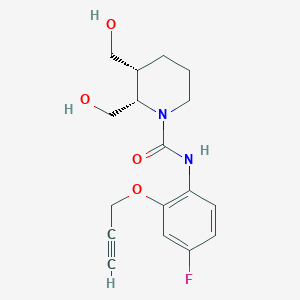 (2S,3R)-N-(4-fluoro-2-prop-2-ynoxyphenyl)-2,3-bis(hydroxymethyl)piperidine-1-carboxamide