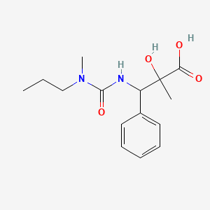 molecular formula C15H22N2O4 B7405998 2-Hydroxy-2-methyl-3-[[methyl(propyl)carbamoyl]amino]-3-phenylpropanoic acid 