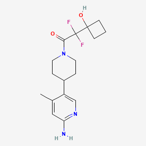 1-[4-(6-Amino-4-methylpyridin-3-yl)piperidin-1-yl]-2,2-difluoro-2-(1-hydroxycyclobutyl)ethanone