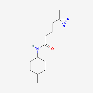 molecular formula C13H23N3O B7406057 N-(4-methylcyclohexyl)-4-(3-methyldiazirin-3-yl)butanamide 