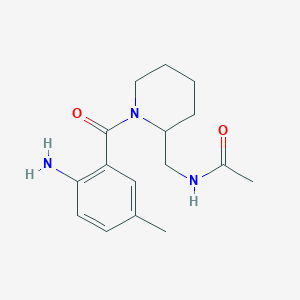 N-[[1-(2-amino-5-methylbenzoyl)piperidin-2-yl]methyl]acetamide