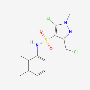 5-chloro-3-(chloromethyl)-N-(2,3-dimethylphenyl)-1-methylpyrazole-4-sulfonamide