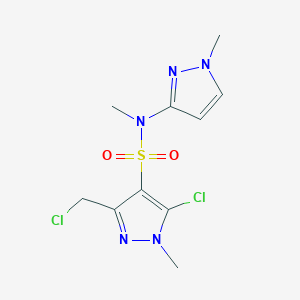 5-chloro-3-(chloromethyl)-N,1-dimethyl-N-(1-methylpyrazol-3-yl)pyrazole-4-sulfonamide