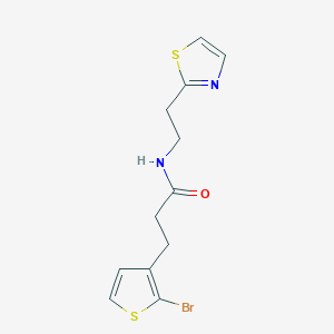 3-(2-bromothiophen-3-yl)-N-[2-(1,3-thiazol-2-yl)ethyl]propanamide