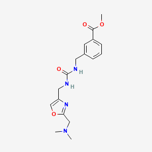 Methyl 3-[[[2-[(dimethylamino)methyl]-1,3-oxazol-4-yl]methylcarbamoylamino]methyl]benzoate