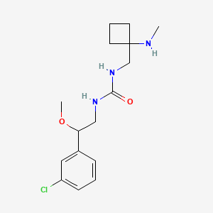 molecular formula C16H24ClN3O2 B7406177 1-[2-(3-Chlorophenyl)-2-methoxyethyl]-3-[[1-(methylamino)cyclobutyl]methyl]urea 