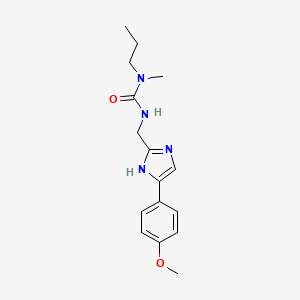 molecular formula C16H22N4O2 B7406199 3-[[5-(4-methoxyphenyl)-1H-imidazol-2-yl]methyl]-1-methyl-1-propylurea 