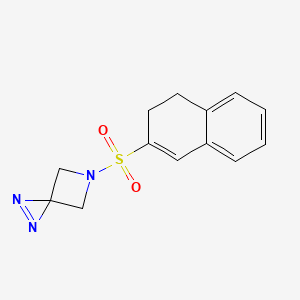 molecular formula C13H13N3O2S B7406216 5-(3,4-Dihydronaphthalen-2-ylsulfonyl)-1,2,5-triazaspiro[2.3]hex-1-ene 