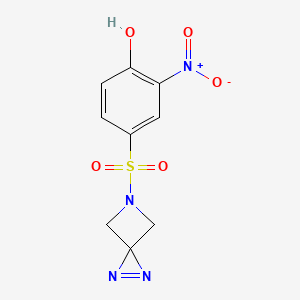 2-Nitro-4-(1,2,5-triazaspiro[2.3]hex-1-en-5-ylsulfonyl)phenol