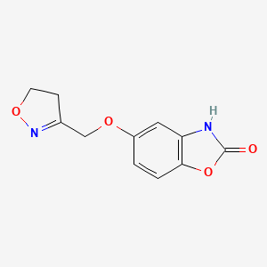 molecular formula C11H10N2O4 B7406231 5-(4,5-dihydro-1,2-oxazol-3-ylmethoxy)-3H-1,3-benzoxazol-2-one 