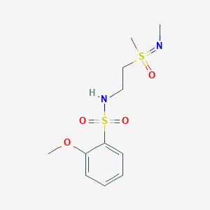 molecular formula C11H18N2O4S2 B7406241 N-[2-(N,S-dimethylsulfonimidoyl)ethyl]-2-methoxybenzenesulfonamide 