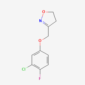 3-[(3-Chloro-4-fluorophenoxy)methyl]-4,5-dihydro-1,2-oxazole