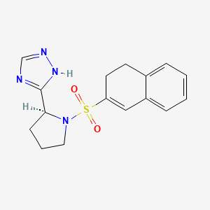 5-[(2S)-1-(3,4-dihydronaphthalen-2-ylsulfonyl)pyrrolidin-2-yl]-1H-1,2,4-triazole