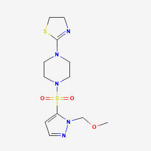 2-[4-[2-(Methoxymethyl)pyrazol-3-yl]sulfonylpiperazin-1-yl]-4,5-dihydro-1,3-thiazole