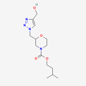 3-Methylbutyl 2-[[4-(hydroxymethyl)triazol-1-yl]methyl]morpholine-4-carboxylate