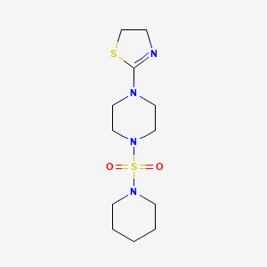 molecular formula C12H22N4O2S2 B7406330 2-(4-Piperidin-1-ylsulfonylpiperazin-1-yl)-4,5-dihydro-1,3-thiazole 