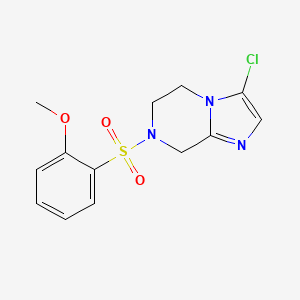 3-chloro-7-(2-methoxyphenyl)sulfonyl-6,8-dihydro-5H-imidazo[1,2-a]pyrazine