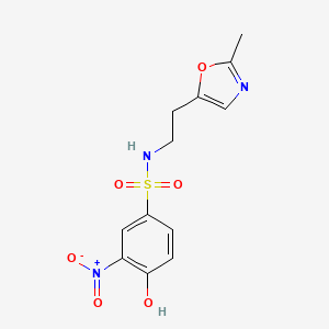 4-hydroxy-N-[2-(2-methyl-1,3-oxazol-5-yl)ethyl]-3-nitrobenzenesulfonamide