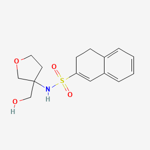 N-[3-(hydroxymethyl)oxolan-3-yl]-3,4-dihydronaphthalene-2-sulfonamide