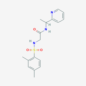 2-[(2,4-dimethylphenyl)sulfonylamino]-N-(1-pyridin-2-ylethyl)acetamide