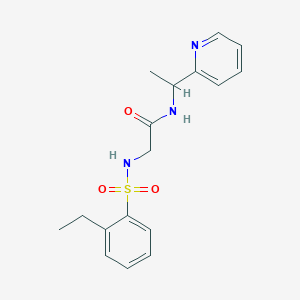 2-[(2-ethylphenyl)sulfonylamino]-N-(1-pyridin-2-ylethyl)acetamide