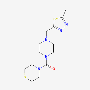 [4-[(5-Methyl-1,3,4-thiadiazol-2-yl)methyl]piperazin-1-yl]-thiomorpholin-4-ylmethanone