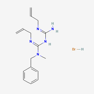 molecular formula C16H24BrN5 B7406410 1-benzyl-1-methyl-2-prop-2-enyl-3-(N'-prop-2-enylcarbamimidoyl)guanidine;hydrobromide 