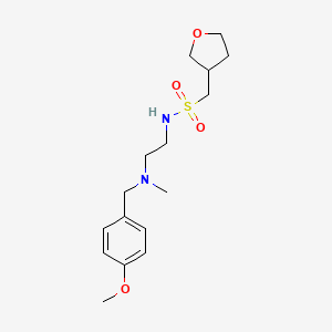 molecular formula C16H26N2O4S B7406431 N-[2-[(4-methoxyphenyl)methyl-methylamino]ethyl]-1-(oxolan-3-yl)methanesulfonamide 