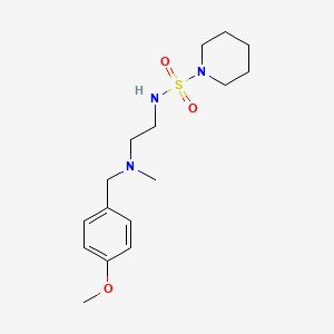 molecular formula C16H27N3O3S B7406432 N-[2-[(4-methoxyphenyl)methyl-methylamino]ethyl]piperidine-1-sulfonamide 