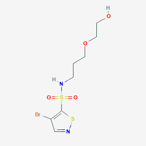 4-bromo-N-[3-(2-hydroxyethoxy)propyl]-1,2-thiazole-5-sulfonamide