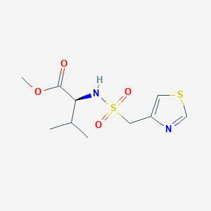 molecular formula C10H16N2O4S2 B7406491 methyl (2S)-3-methyl-2-(1,3-thiazol-4-ylmethylsulfonylamino)butanoate 