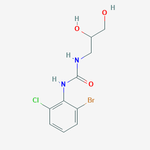 molecular formula C10H12BrClN2O3 B7406501 1-(2-Bromo-6-chlorophenyl)-3-(2,3-dihydroxypropyl)urea 