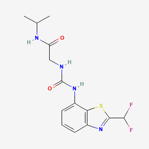 2-[[2-(difluoromethyl)-1,3-benzothiazol-7-yl]carbamoylamino]-N-propan-2-ylacetamide