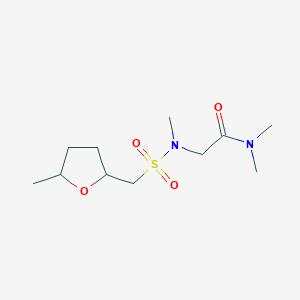 molecular formula C11H22N2O4S B7406528 N,N-dimethyl-2-[methyl-[(5-methyloxolan-2-yl)methylsulfonyl]amino]acetamide 