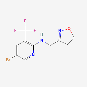 5-bromo-N-(4,5-dihydro-1,2-oxazol-3-ylmethyl)-3-(trifluoromethyl)pyridin-2-amine