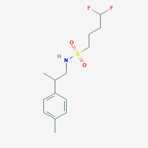 molecular formula C14H21F2NO2S B7406570 4,4-difluoro-N-[2-(4-methylphenyl)propyl]butane-1-sulfonamide 