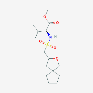 methyl (2S)-3-methyl-2-(2-oxaspiro[4.4]nonan-3-ylmethylsulfonylamino)butanoate