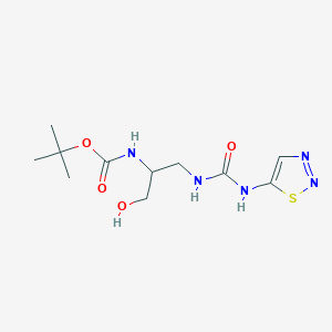 tert-butyl N-[1-hydroxy-3-(thiadiazol-5-ylcarbamoylamino)propan-2-yl]carbamate